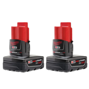 סט 2 סוללות מילווקי Milwaukee M12 REDLITHIUM XC3.0Ah דגם 48-11-2412 | מארז של 2 סוללות