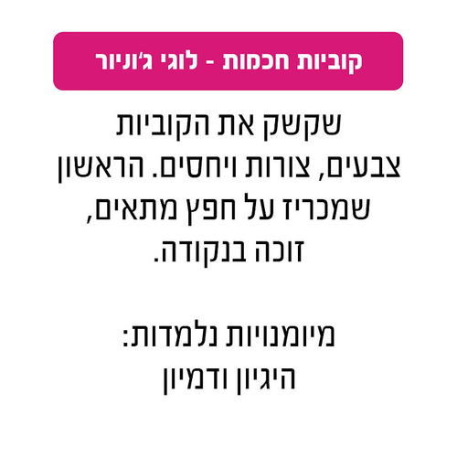 משחק קוביות חכמות - לוגי ג'וניור