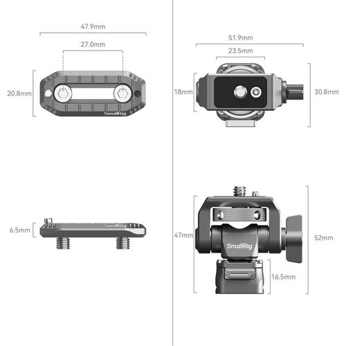 תושבת מוניטור לכלוב מצלמה SmallRig HawkLock H21 Monitor Support
