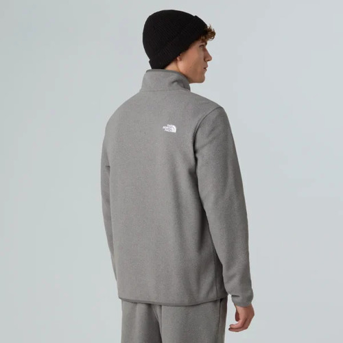 פליס גברים רבע רוכסן בצבע אפור בהיר GLACIER 1/4 ZIP מבית THE NORTH FACE