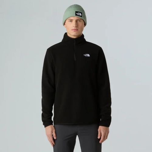 פליס גברים רבע רוכסן בצבע שחור GLACIER 1/4 ZIP מבית THE NORTH FACE