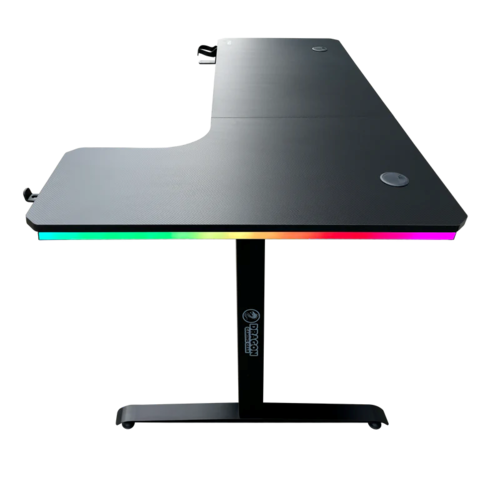 שולחן גיימינג פינתי DRAGON תאורת RGB מבט צד