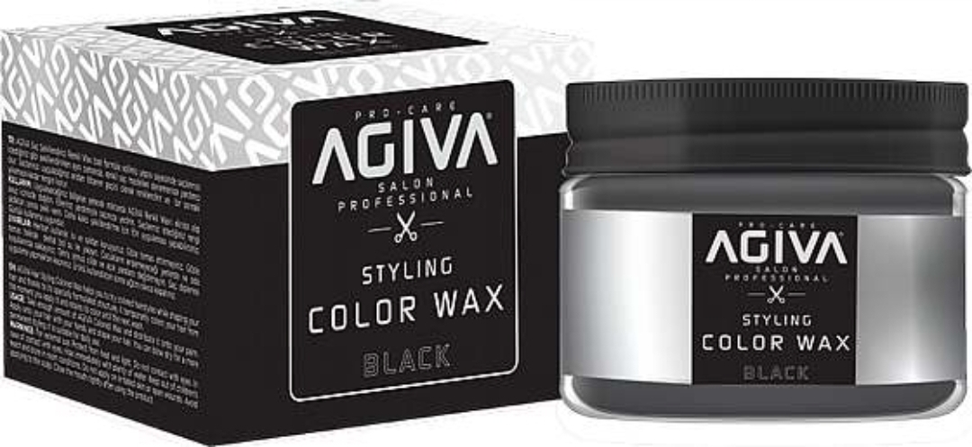 ווקס צובע זמני בצבע שחור Agiva אגיבה Wax Black 120ml