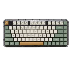 מקלדת אלחוטית מכנית ASUS Jelly75 Keyboard KD201 - עברית / אנגלית, צבע חום לבן ירוק