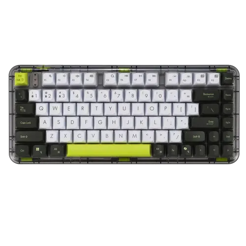 ASUS Jelly75 Keyboard KD201 מקלדת מכנית קומפקטית עם תאורה לבנה וחיבור אלחוטי