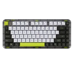 מקלדת אלחוטית מכנית ASUS Jelly75 Keyboard KD201 - עברית / אנגלית, צבע ירוק לבן שחור