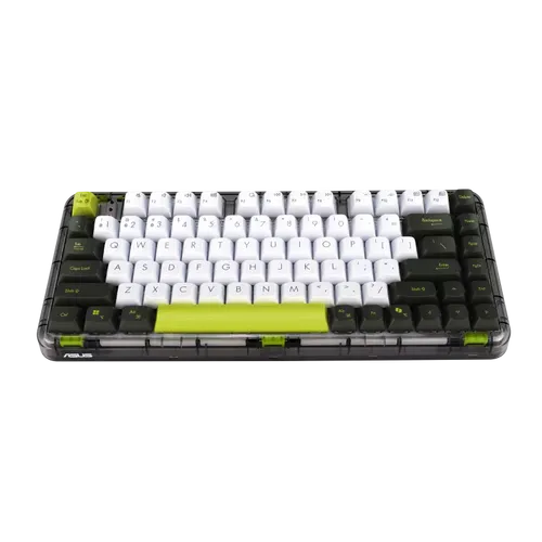 ASUS Jelly75 Keyboard KD201 מקלדת מכנית קומפקטית עם תאורה לבנה וחיבור אלחוטי