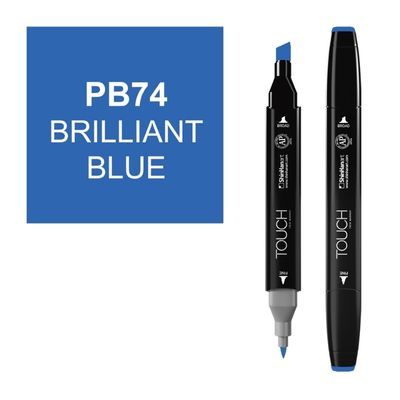 טוש דו צדדי Touch -Brilliant Blue PB 74
