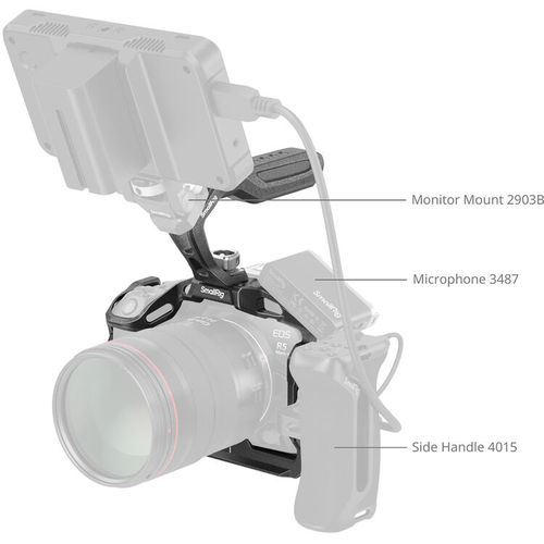 קיט כלוב מצלמה SmallRig Black Mamba Cage Canon EOS R5 Mark II