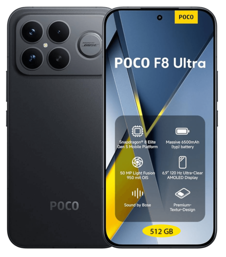 טלפון סלולרי Xiaomi Poco F8 Ultra 512GB 16GB RAM כולל מטען מקורי