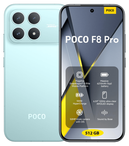 טלפון סלולרי Xiaomi Poco F8 Pro 512GB 12GB RAM  כולל מטען מקורי