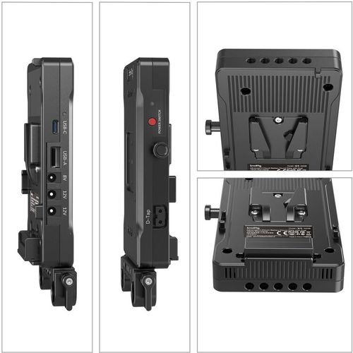 פלטת סוללה V-Mount עם קלאמפ למוטות SmallRig 3203B