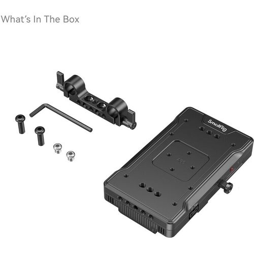 פלטת סוללה V-Mount עם קלאמפ למוטות SmallRig 3203B