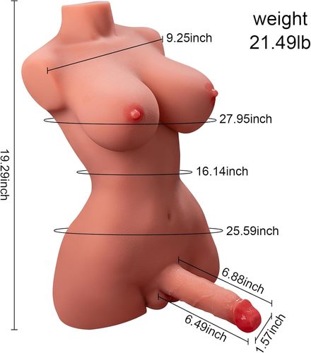 גוף עם חזה ואיבר מין רוטט וטלסקופי 