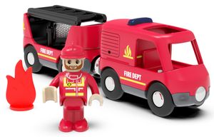 כבאית עם אורות וצלילים, קרון ודמות לוחם אש