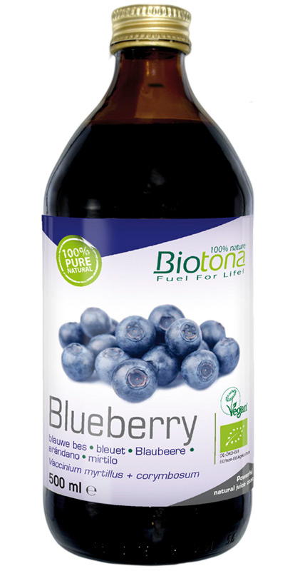תרכיז מיץ אוכמניות אורגני 500 מ"ל | Blueberry Juice