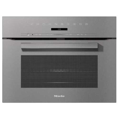 תנור בנוי משולב מיקרוגל Miele H7240BM PerfectClean אפור