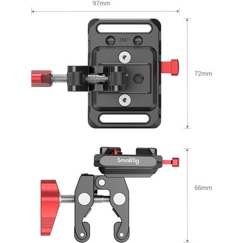 פלטה לסוללת Mini V-Lock עם קלאמפ SmallRig