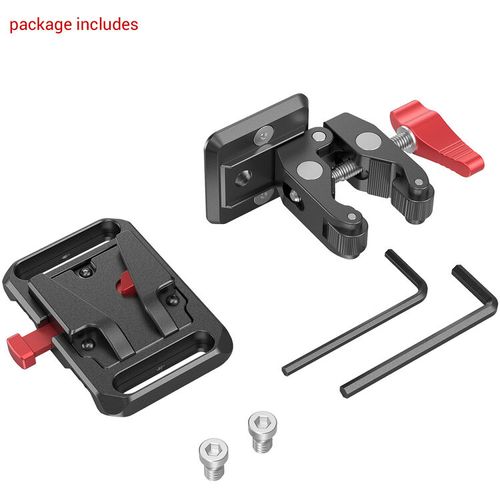 פלטה לסוללת Mini V-Lock עם קלאמפ SmallRig