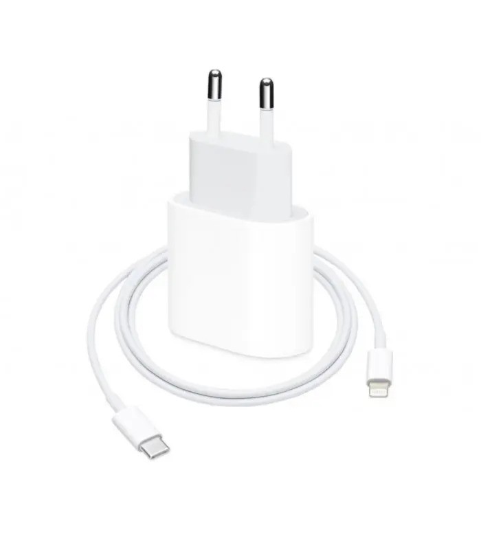 ראש מטען אייפון מקורי 20W + כבל PD Type-C מבית Apple