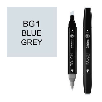 טוש דו צדדי Touch -Blue Grey BG 1