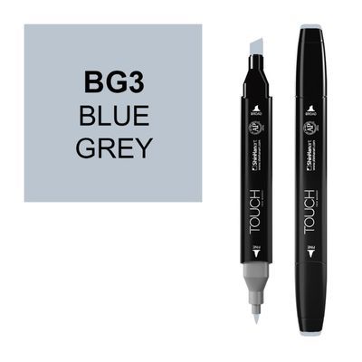 טוש דו צדדי Touch -Blue Grey BG 3