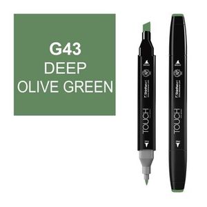 טוש דו צדדי Touch -Deep Olive Green G 43