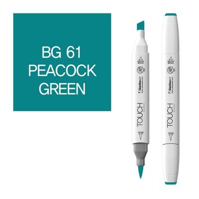 טוש דו צדדי מכחול Touch -Peacock Green BG 61