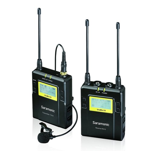 משדר ומקלט אלחוטיים עם מיקרופון Saramonic UwMic10 RX10+TX10