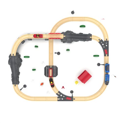 ערכת מסילת רכבת חשמלית 76 חלקים