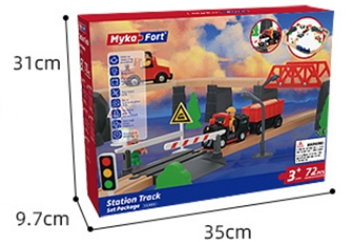 ערכת מסילת רכבת חשמלית 76 חלקים