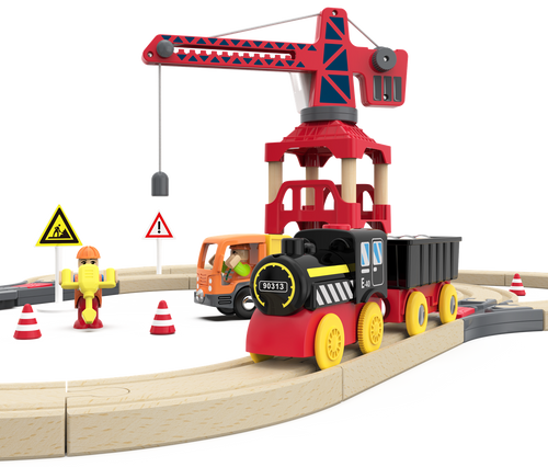 ערכת מסילת רכבת חשמלית 58 חלקים - בוני הכבישים