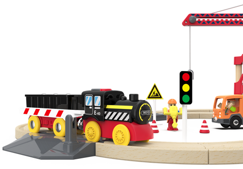 ערכת מסילת רכבת חשמלית 58 חלקים - בוני הכבישים