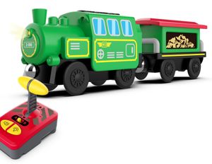 רכבת קיטור קלאסית חשמלית עם תאורה ושלט רחוק Tylor - ירוק
