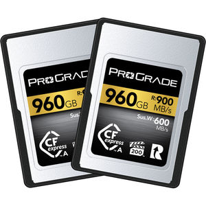 זוג כרטיסי זיכרון ProGrade 960GB CFexpress Type A Gold