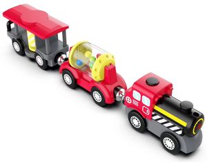 סט רכבת עם 2 קרונות וקטר חשמלי Simon Celebrates