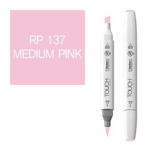 טוש דו צדדי מכחול Touch -Medium Pink RP 137
