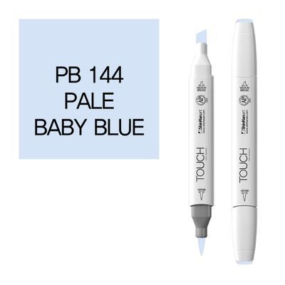 טוש דו צדדי מכחול Touch -Pale Baby Blue PB 144