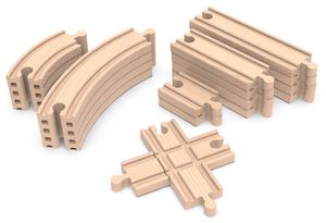 ערכת הרחבה מסילת עץ 20 חלקים- מתאים לכל החברות