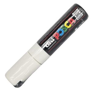 טוש אקרילי 8 מ מ POSCA -White 8K