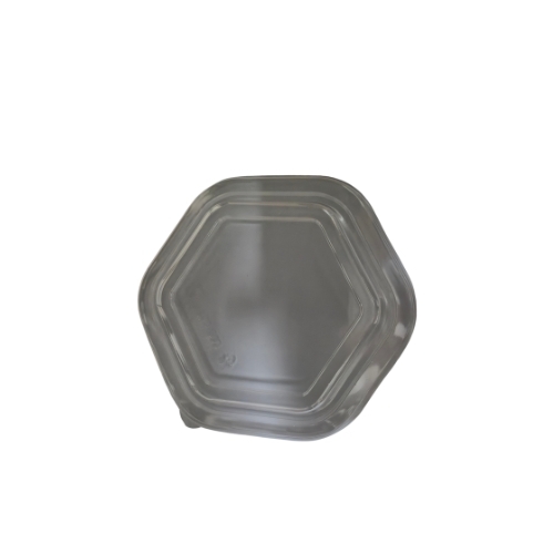 מכסה שקוף PET לקערת קרפט משושה 