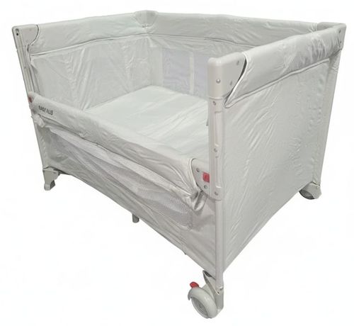   לול רשת משולב 4 ב 1 Baby Hub לול, עריסה מתחברת, משטח החתלה ומיטת קמפינג עם דופן עולה / יורדת 