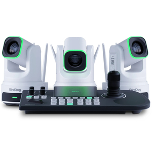 באנדל 3 מצלמות X4 Ultra ובקר שליטה BirdDog KBD - צבע לבן