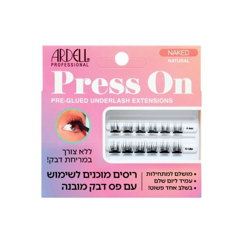 ריסים מוכנים לשימוש עם פס דבק מובנה | מידה: NAKED NATURAL | ארדל ARDELL