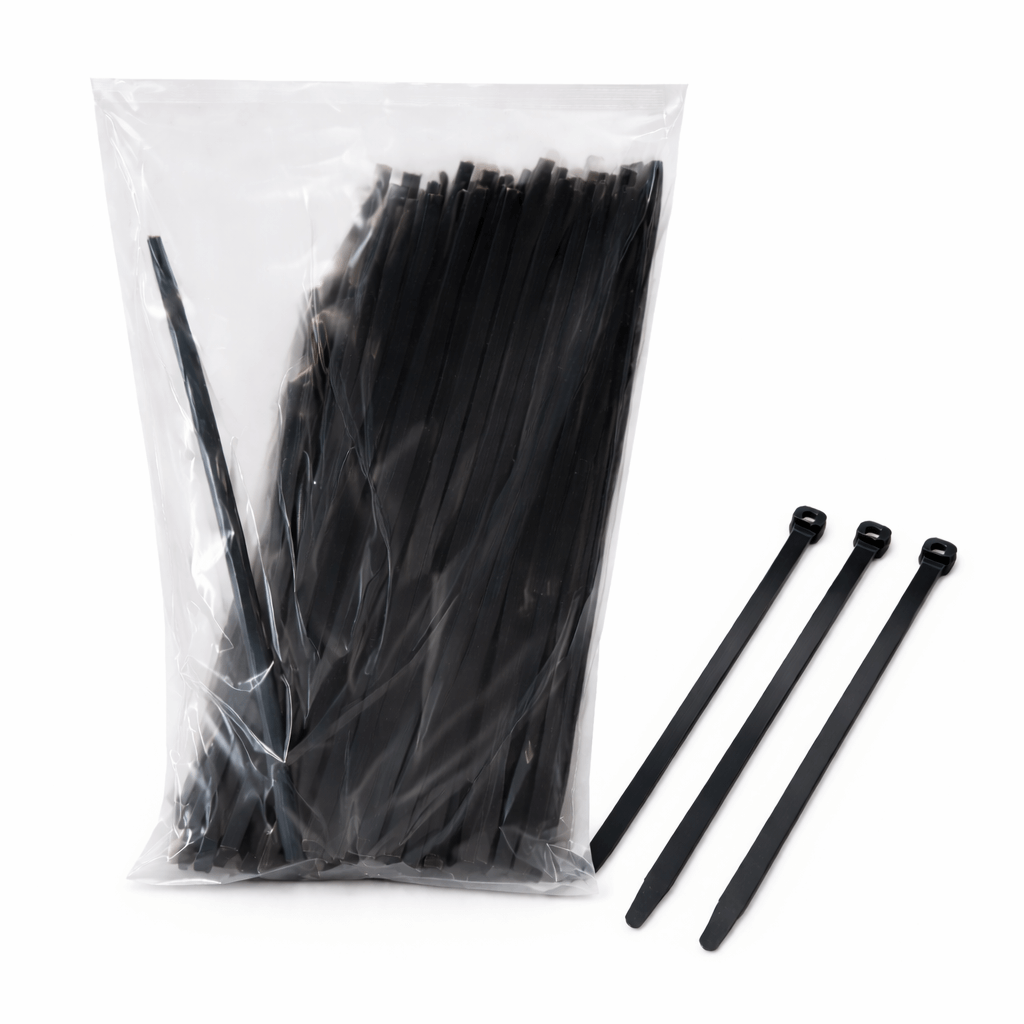 חבקים 100 יחידות BT7.2x500mm צבע שחור