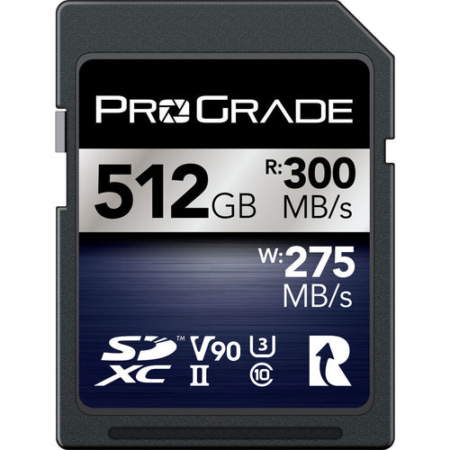 כרטיס זיכרון ProGrade 512GB SDXC UHS-II V90 Iridium