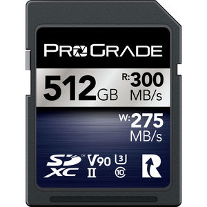 כרטיס זיכרון ProGrade 512GB SDXC UHS-II V90 Iridium