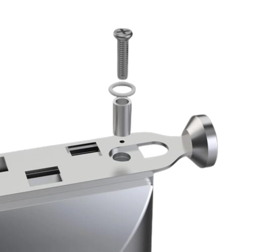 מפוחית כרומטית KONGSHENG Lyra Silver - מבט על רקע לבן המציג את העיצוב המקצועי והגימור הכסוף המט לנגינה מקצועית