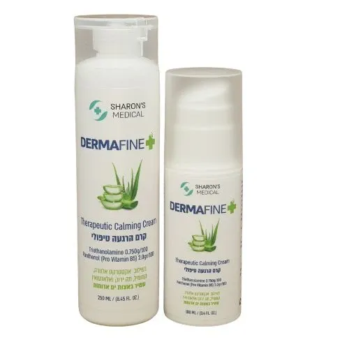 Dermafine + דרמפין פלוס קרם הרגעה טיפולי לעור מגורה ואדמומי שרונ'ס - 250 מ