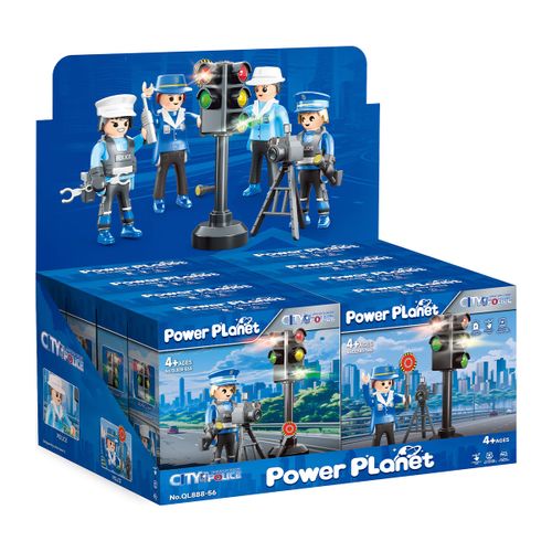 שוטרים עם רמזור לבחירה מתוך 4 דמויות POWER PLANET